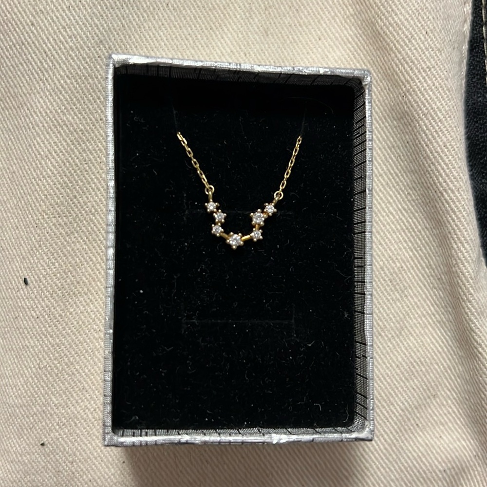Dainty Gold Aquarius Constellation Necklace